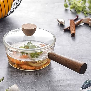 Amazon｜ミルクパン ソースパン スープパン 片手鍋 ガラス鍋